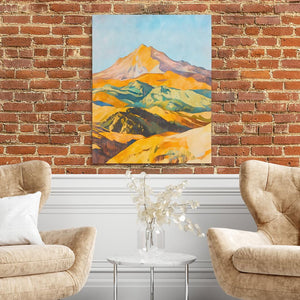 Sunlit Mountain Range - Luxury Wall Art