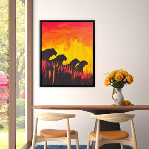 Sunset Pride - Wall Art in Black Frame