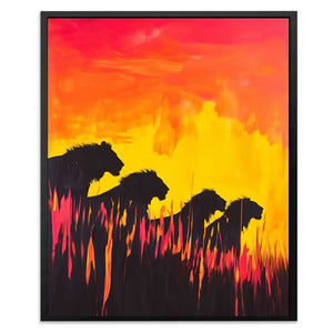 Sunset Pride - Lion Canvas Print