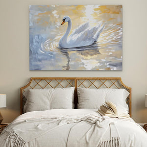 Sunset Swan - Luxury Wall Art