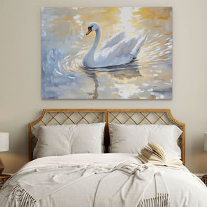 Sunset Swan - Luxury Wall Art
