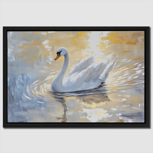 Sunset Swan - Luxury Wall Art