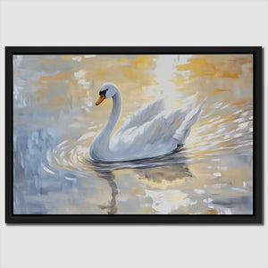 Sunset Swan - Luxury Wall Art