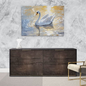 Sunset Swan - Luxury Wall Art
