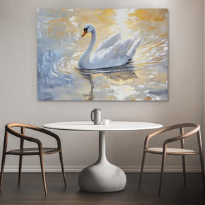 Sunset Swan - Luxury Wall Art