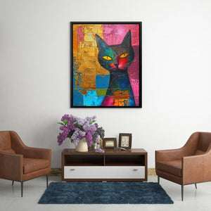 Surreal Black Cat - Luxury Wall Art