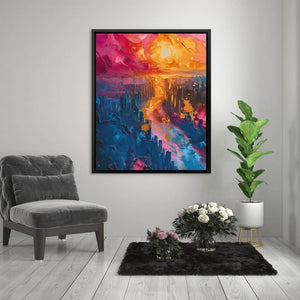 Surreal Cityscape - Large Abstract Canvas Print