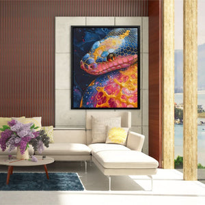 Surreal Snake - Blue Dark Academia Canvas Print