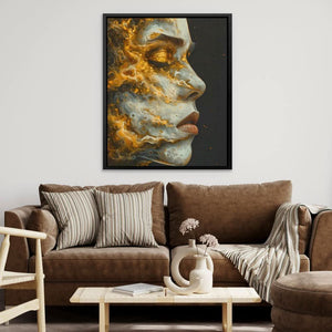Sweet Embrace - Abstract Wall Art in Black Frame