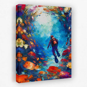 Swirling School of Fish - Luxury Wall Art