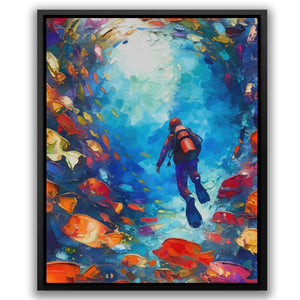 Swirling School of Fish - Luxury Wall Art