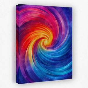 Swirling Vibrancy - Rainbow Canvas Wall Art
