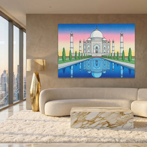 Taj Mahal Sunset Mirror — Taj Mahal Sunset Mirror White Gold Lux Land 314