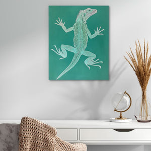 Teal Iguana - Luxury Wall Art
