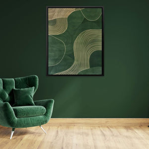 Textured Greens - Minimalist Neutral Canvas Wall Art