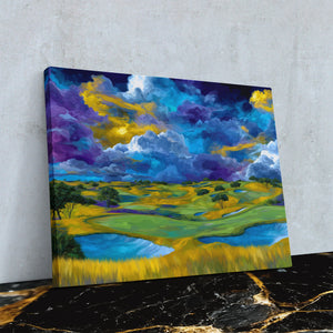 The Golden Fairway - Luxury Wall Art