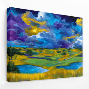 The Golden Fairway - Luxury Wall Art