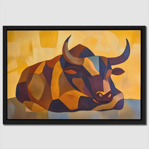 The Watchful Beast - Earth Tones Man Cave Canvas Print