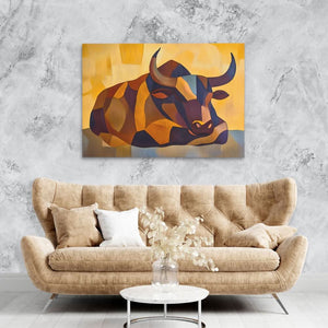 The Watchful Beast - Abstract Wall Art in Black Frame