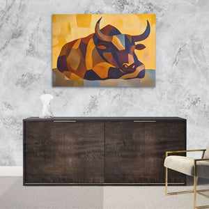 The Watchful Beast - Man Cave Wall Art in Black Frame