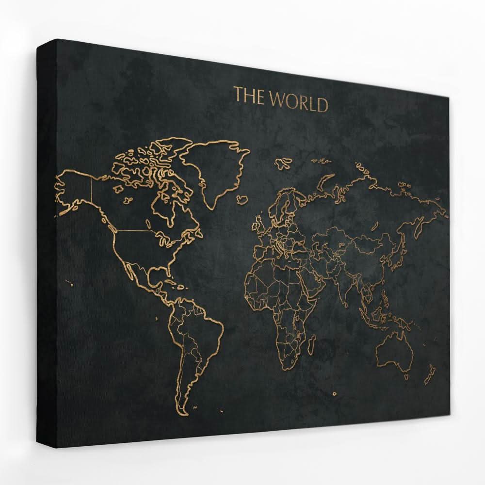 The World Map - Geography Canvas Wall Art