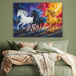 Three Horses Aflame — Three Horses Aflame Green Bedroom 168