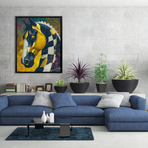 Thunder Stallion Portrait - Luxury Wall Art