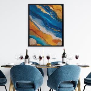 Tidal Gold Currents - Luxury Wall Art