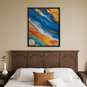 Tidal Gold Currents - Luxury Wall Art