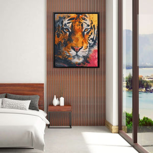 Tiger Charm - Gold Man Cave Canvas Print