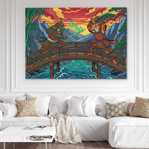Tiger Dragon Bridge — Tiger Dragon Bridge White Couch and Wall 199