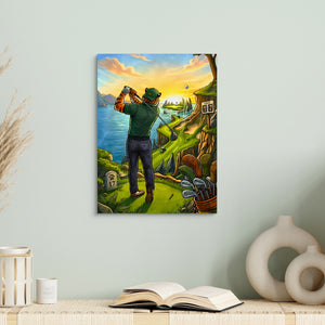 Tiger Golfing — tiger golfing sq book table 1port flush print