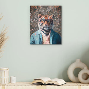 Tiger in Glasses - Animals Art for Home Office