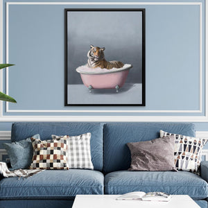 Tiger In The Bath - Luxury Wall Art