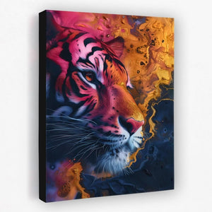 Tiger Palette - Animals Canvas Wall Art