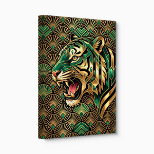 Tiger's Emerald Roar — tiger's emerald roar angled flush print