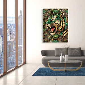 Tiger's Emerald Roar — tiger's emerald roar sq nyc views 1port flush print