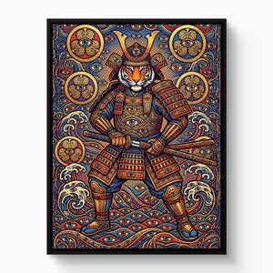 Tiger's Eye Guardian — tiger's eye guardian white studio framed black