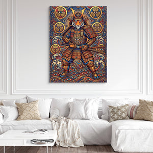 Tiger's Eye Guardian — tiger's eye guardian sq white couch and wall 1port flush print