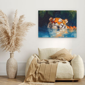 Tiger with Closed Eyes - Luxury Wall Art