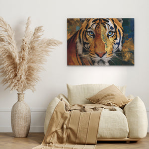 Tigers Azure Depths - Luxury Wall Art