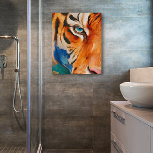 Tiger's Sapphire Soul - Luxury Wall Art