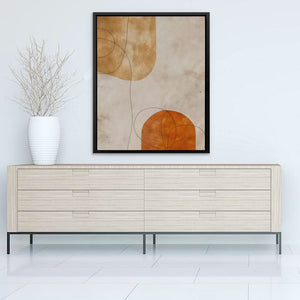 Timeless Symphony - Minimalist Brown Canvas Wall Art