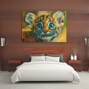 Tiny Roar - Brown Baby Animal Canvas Print