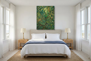 Toucan Jungle Gold โ toucan jungle gold bedroom with windows 1port flush print