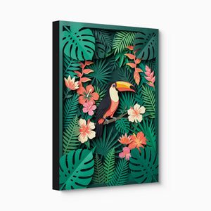 Toucan Papercut โ toucan papercut angled flush print