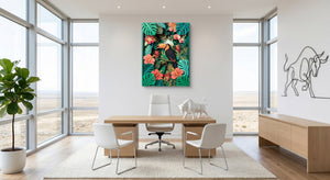 Toucan Tropical Papercut โ toucan tropical papercut office space with furniture 1port flush print