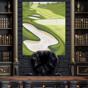 Tranquil Tee Time - Green Canvas Wall Art