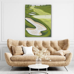 Tranquil Tee Time - Oversized Golf Canvas Wall Art