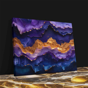 Tranquil Tones - Mountain Wall Art in Black Frame